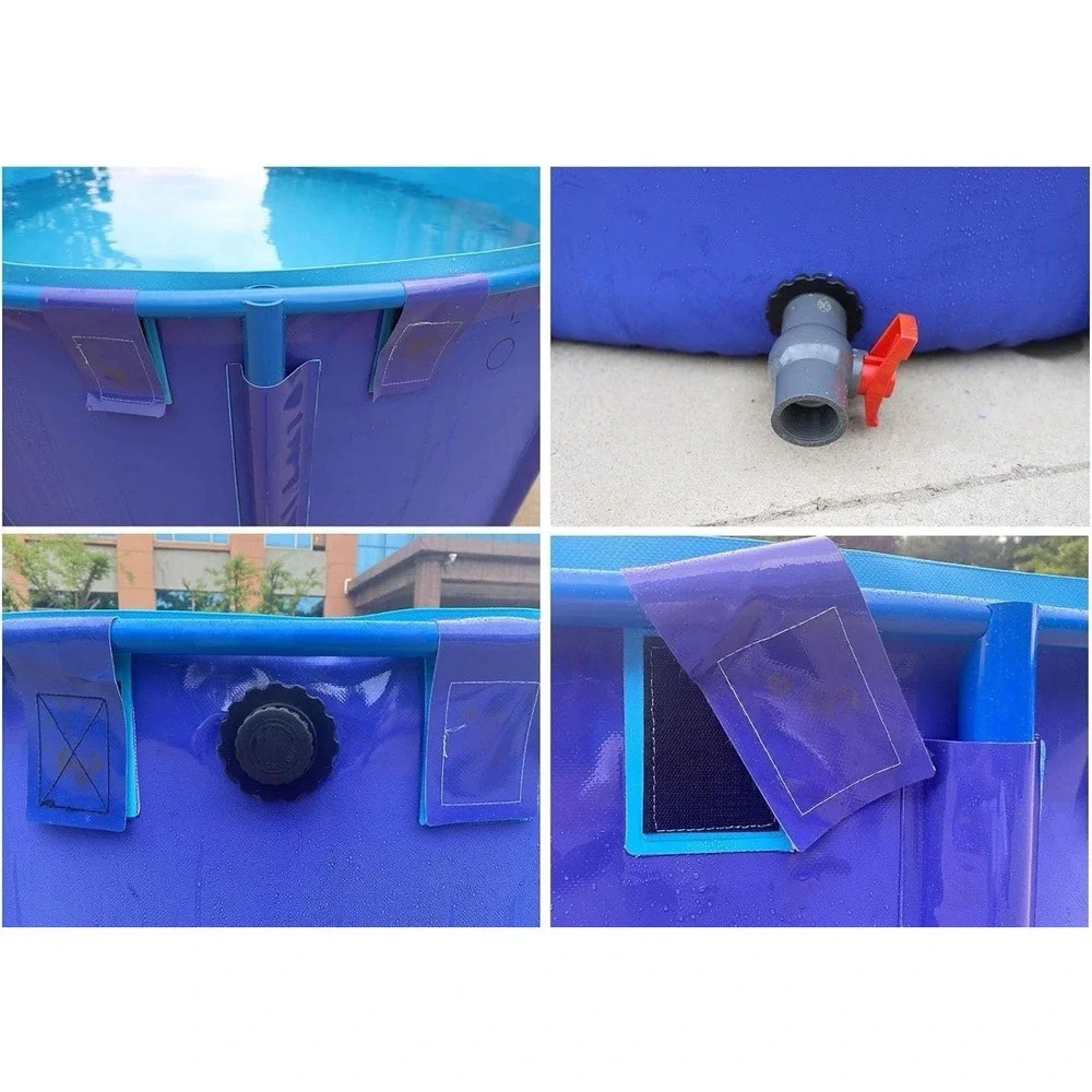 Canvas Fish Pond Pool,Above Ground Pond,PVC Fish Pond,Round MSRP:216$